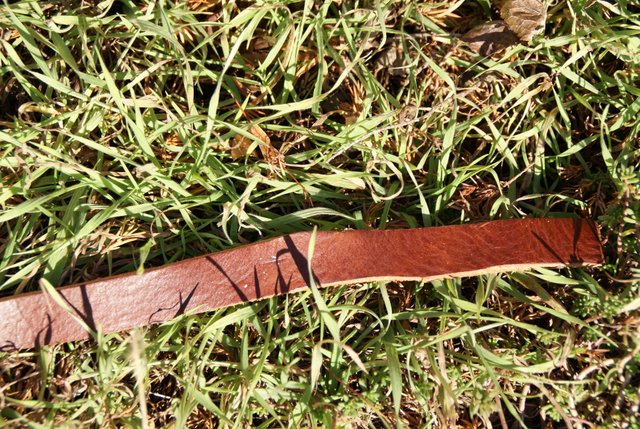 Kožený pásek hnědý dark 2 cm / 3-4 mm