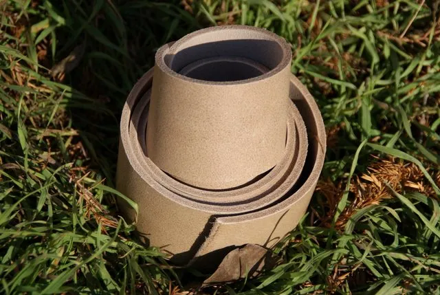 Kožený pásek bílý 5,5 cm / 3-4 mm