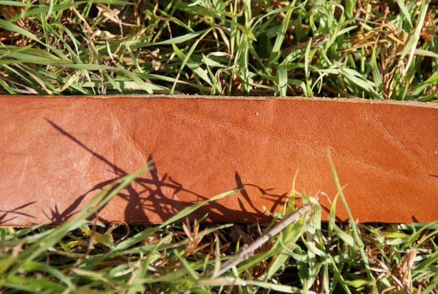 Kožený pásek hnědý dark 5 cm / 3-4 mm