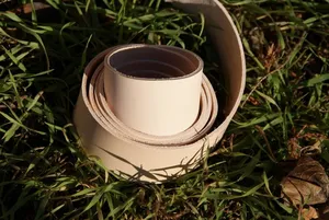 Kožený pásek světlý 3 cm / 2-3 mm