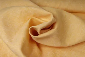 Lněná látka světle žlutá melanž