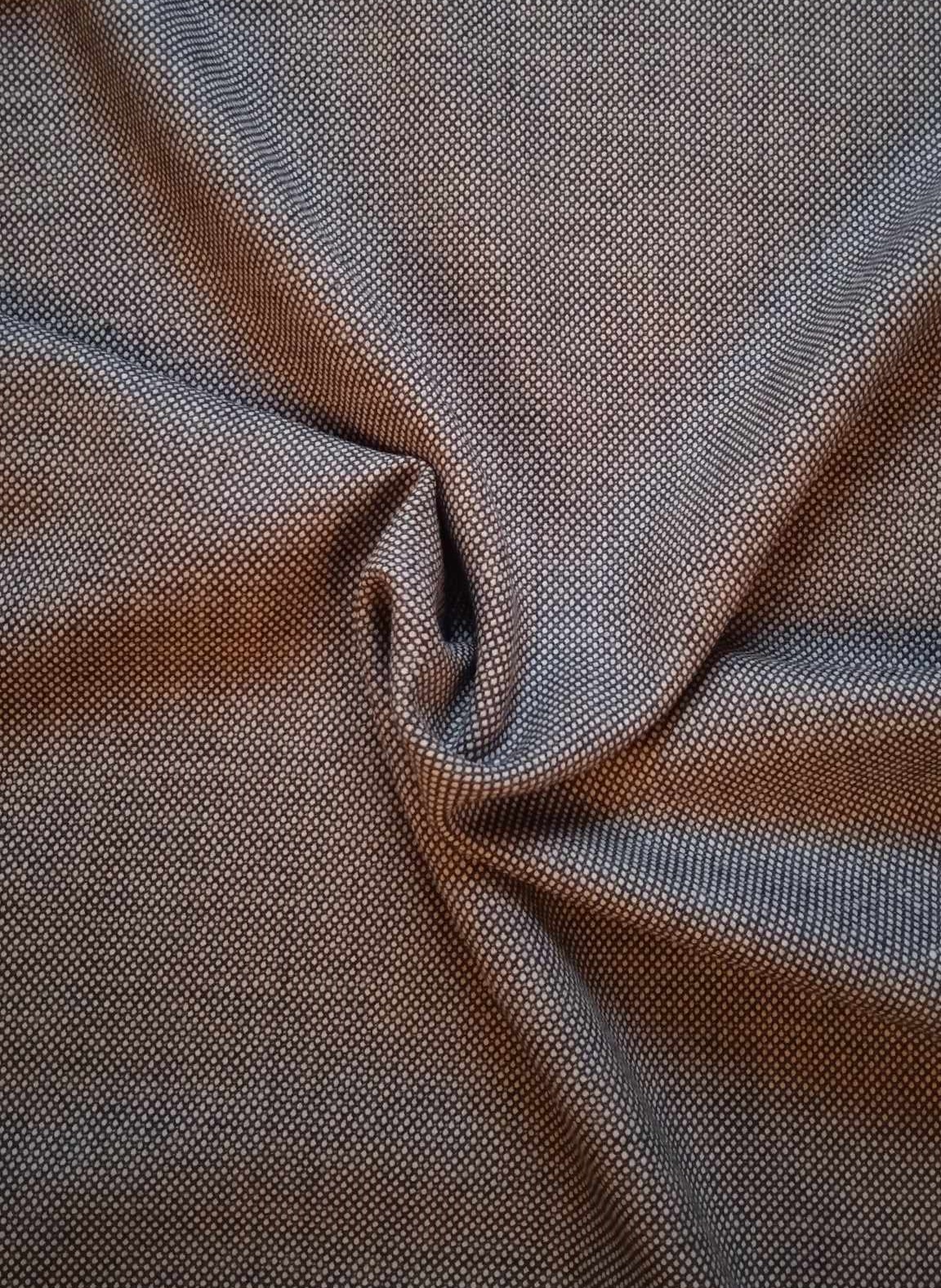 Vlněná látka šedo-přírodní kaviár