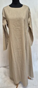 Šaty lněné béžové