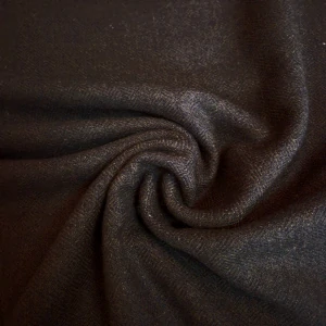 Vlněná látka diamantová vazba - tmavě hnědá