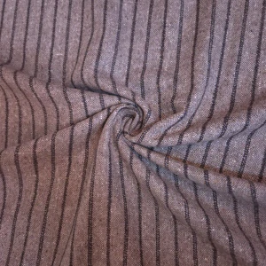 Vlněná látka béžovo-antracitově proužkovaná