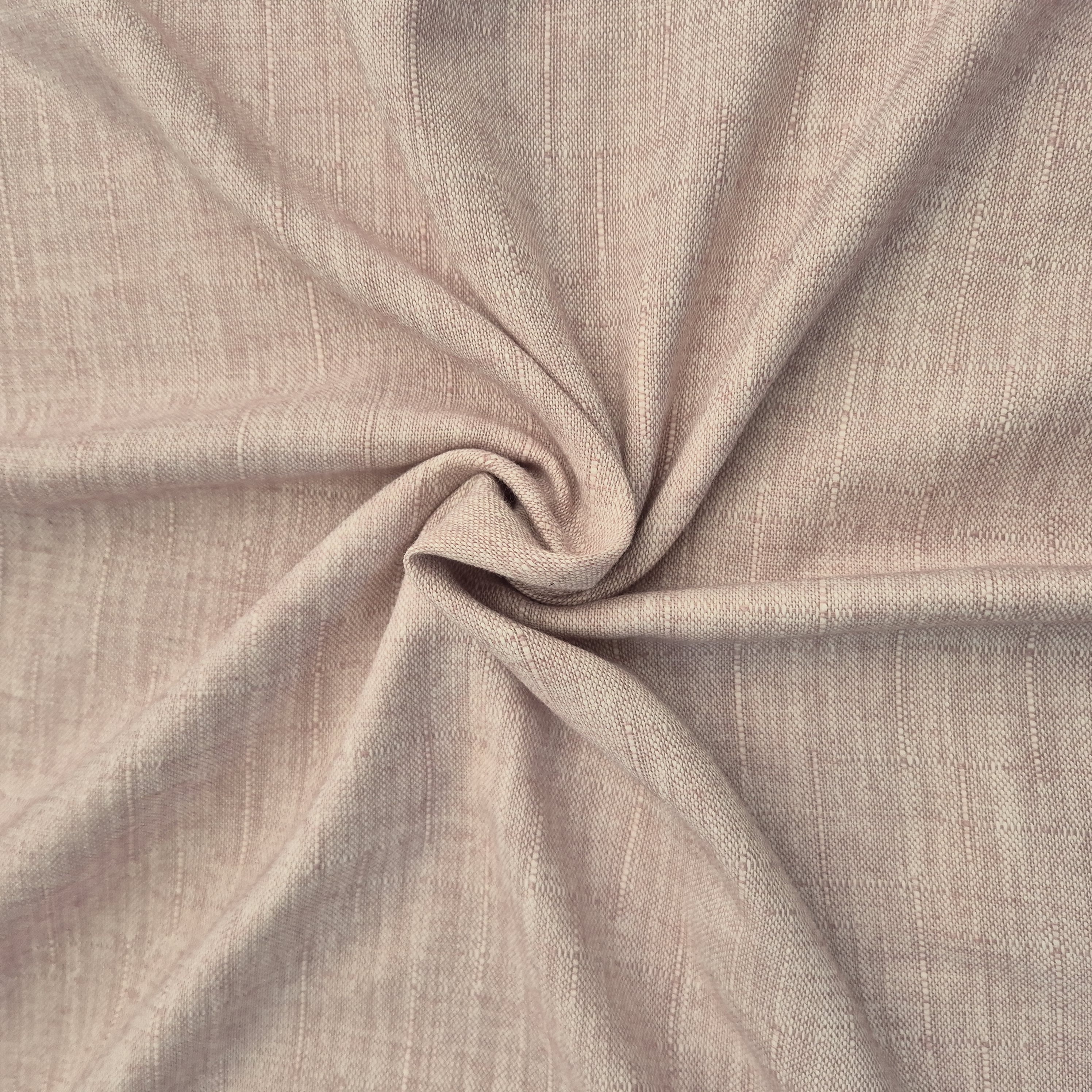 Směs vlna-len bílá/světle růžová