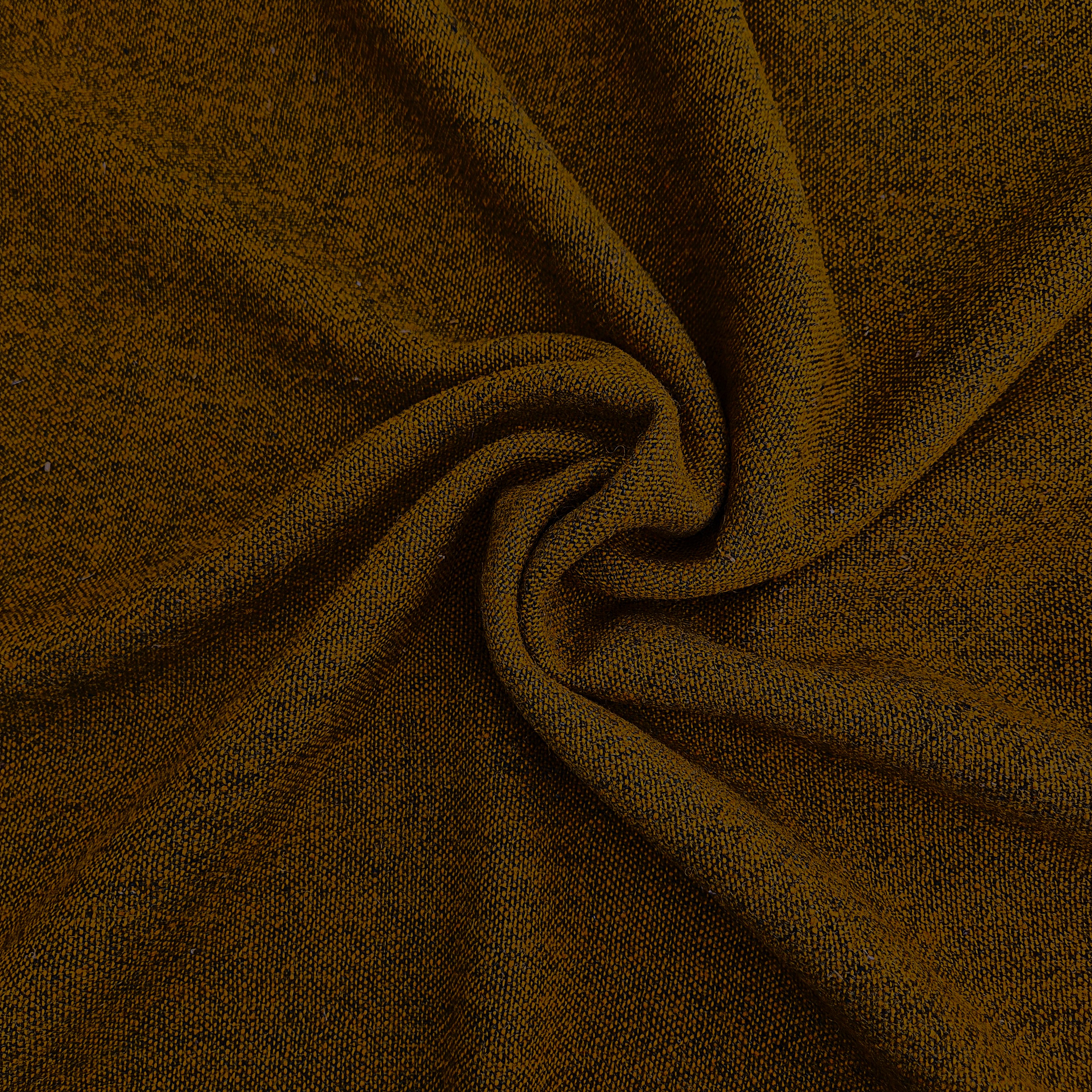 Vlněná látka tmavá hořčicová