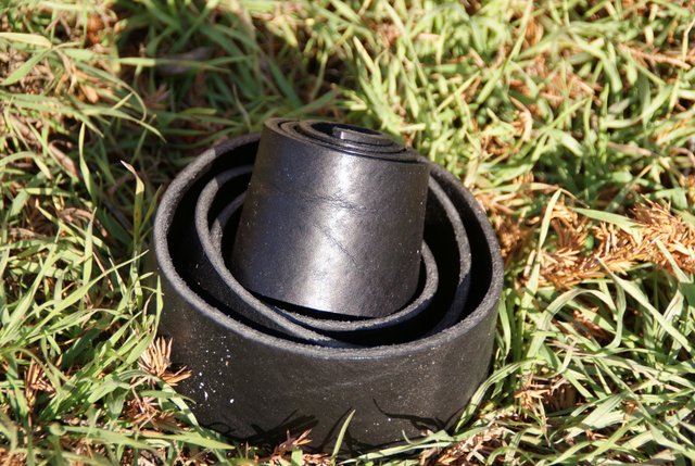 Kožený pásek černý 5 cm / 3-4 mm