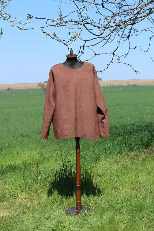 Tunika lněná - strojově/ručně šitá