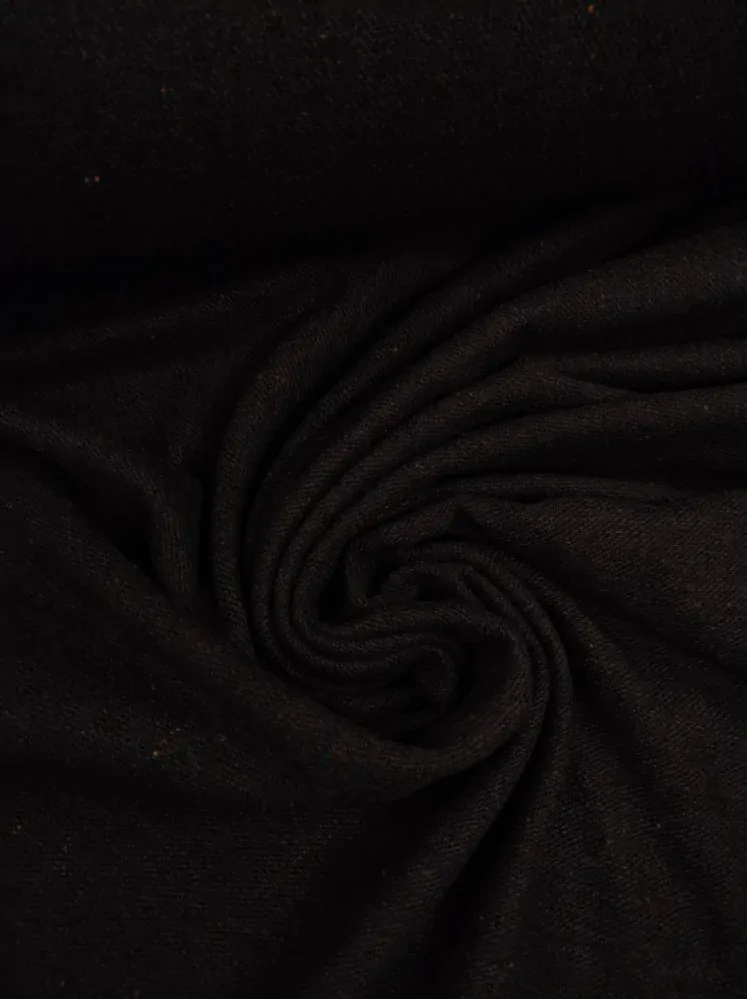 Vlněná látka tmavě hnědá se světlejšími nopky