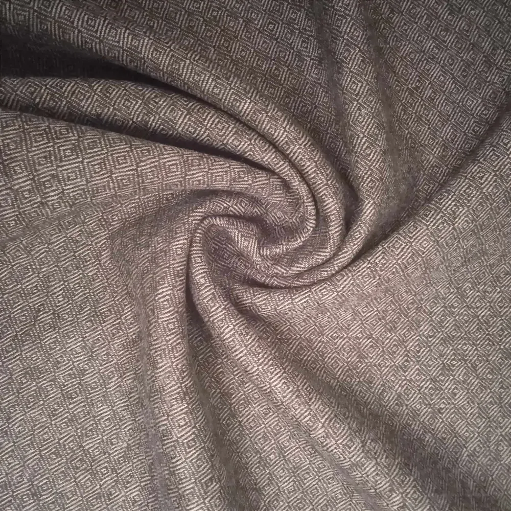 Vlněná látka diamantová vazba - šedá