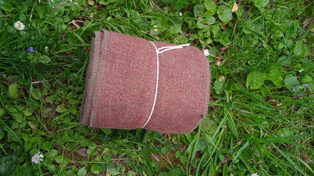 Vlněné ovinky rybí kost cihlová 