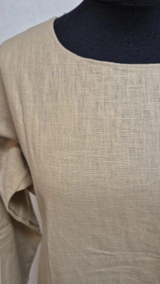 Šaty lněné béžové