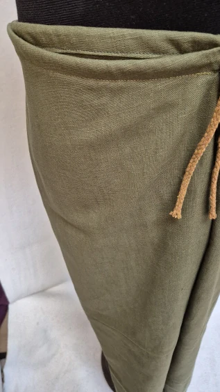 Kalhoty lněné khaki vel. 26