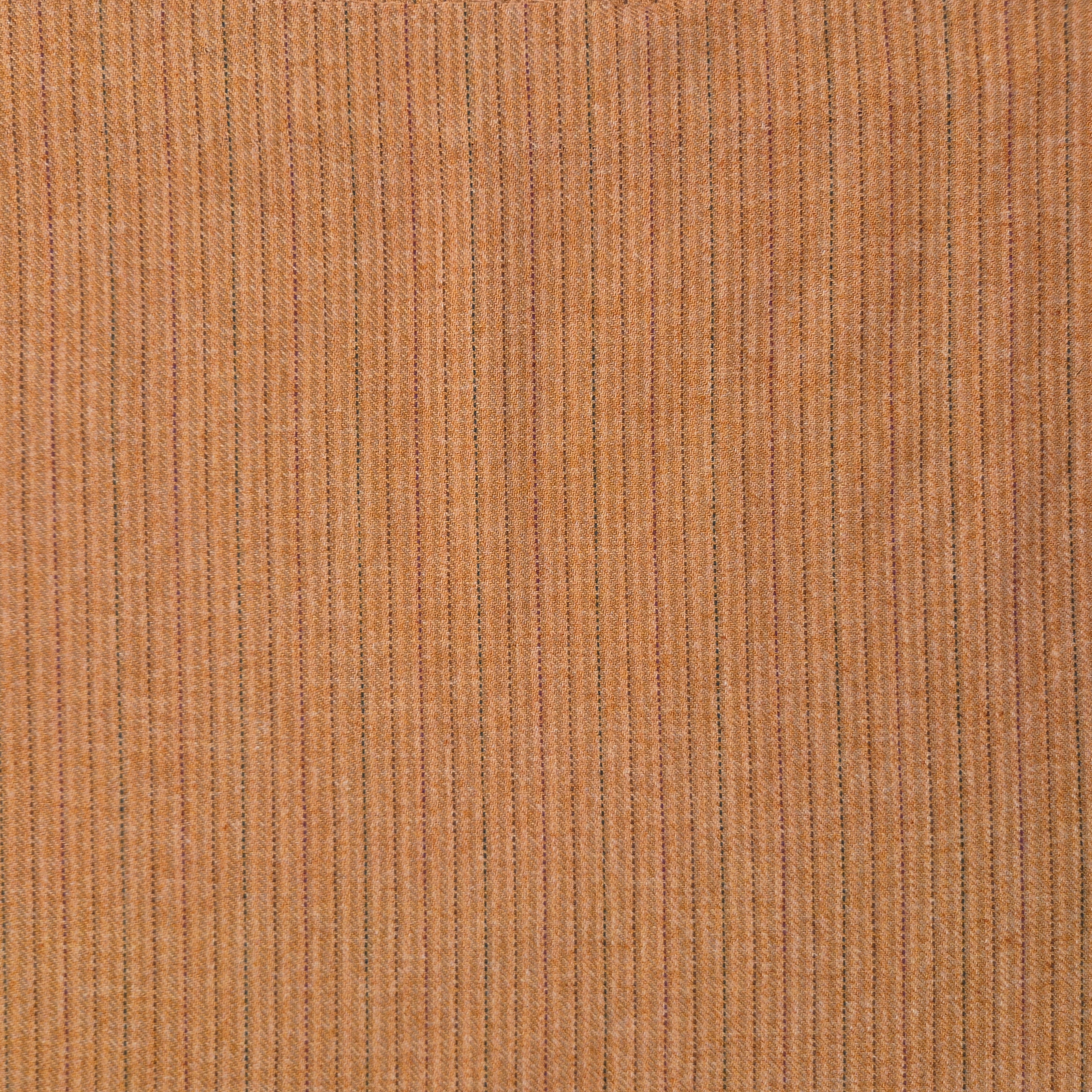 Vlněná látka oranžová s přerušovanými proužky