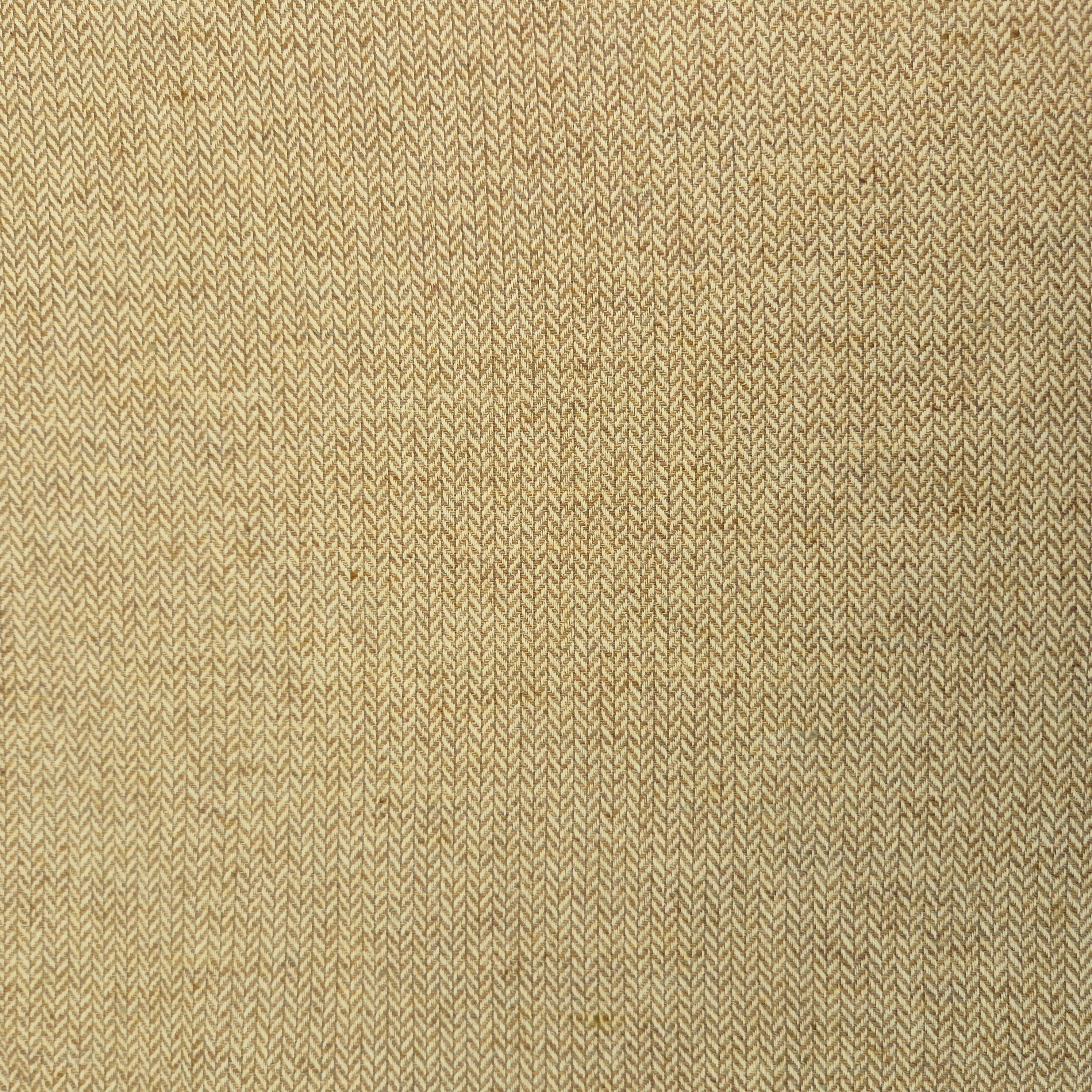 Vlněná látka tkaná do rybí kosti - krémová/zlato-hnědá