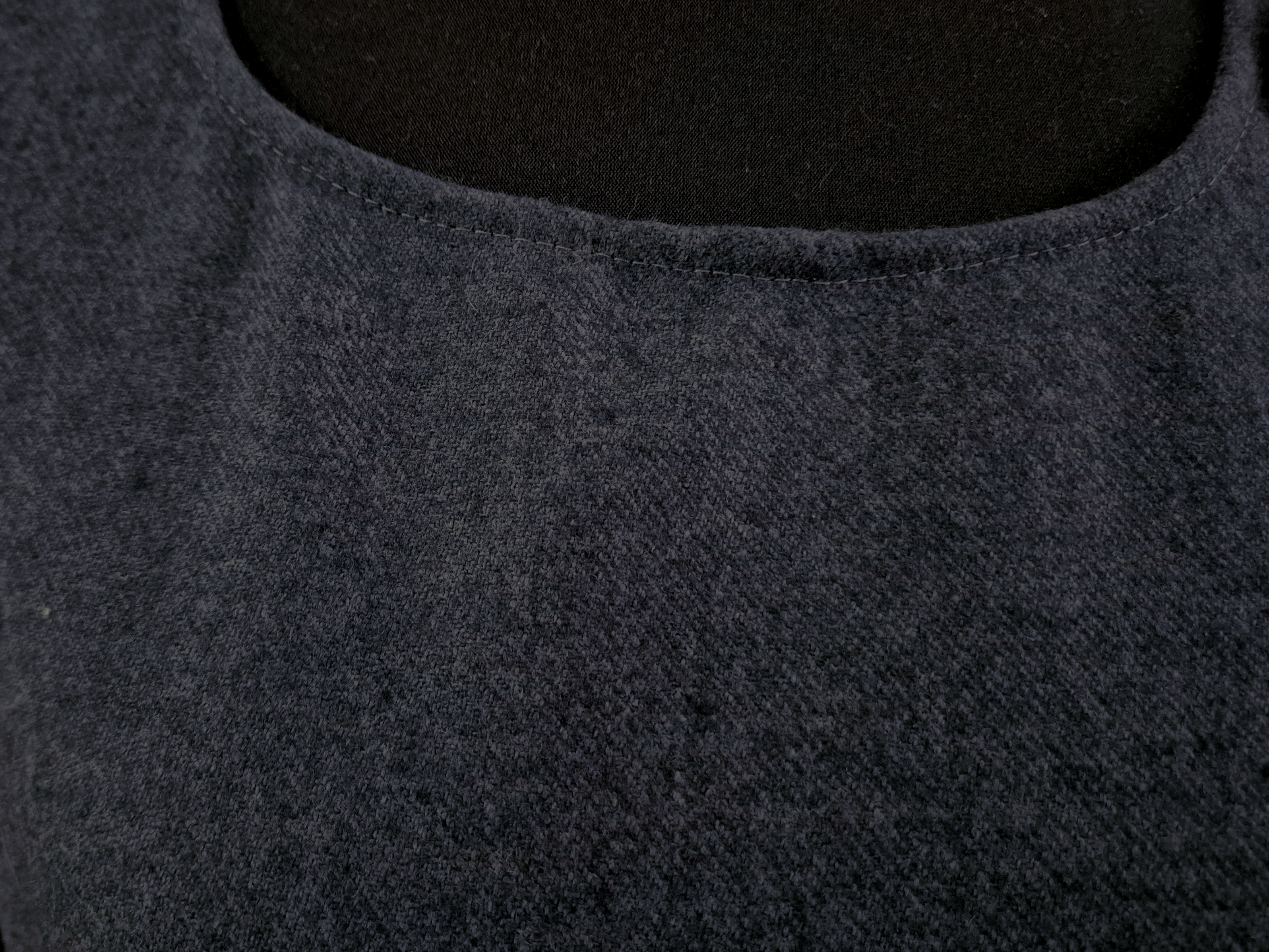 Šaty vlněné tmavě-šedá melanž L