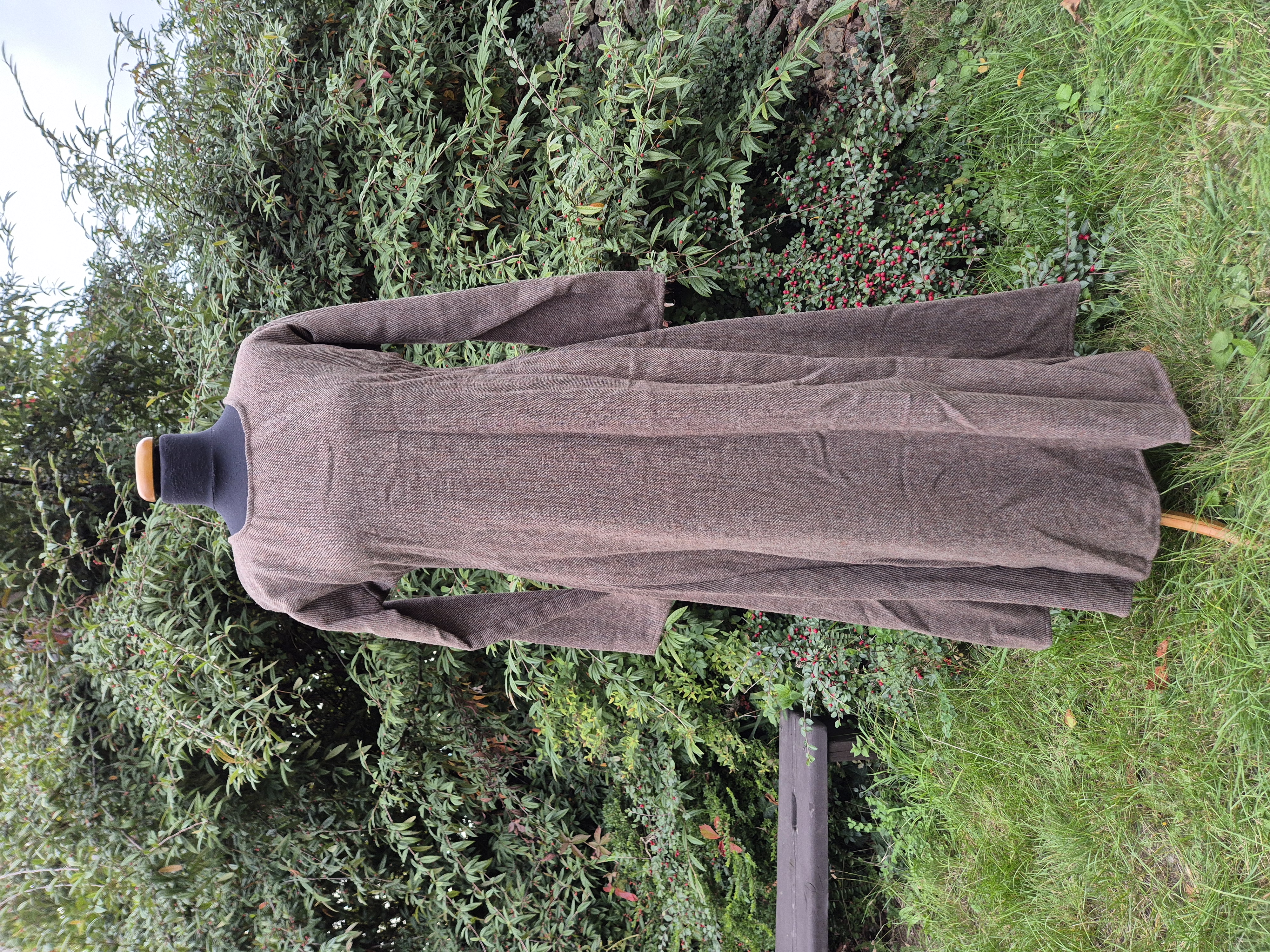 Šaty vlněné hnědo-šedé S