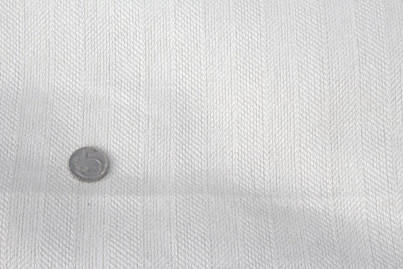 Lněná látka rybí kost - půlbělená