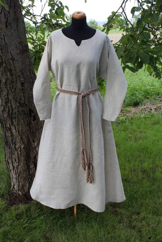 Šaty lněné dvouklínové - strojově šité