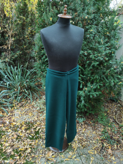 Kalhoty vlněné tmavě zelené vel. 30