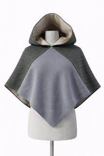 Kapuce šedozelená rybí kost s klínem 