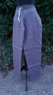Kalhoty lněné šedé vel. 30