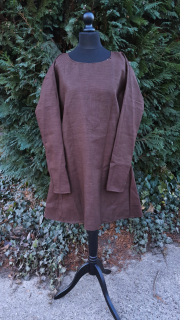 Tunika lněná tmavě hnědá