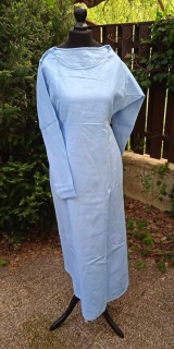 Šaty lněné světle modré