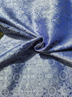Brokát viskózový modrý
