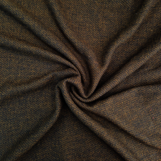 Vlněná látka s tmavě hnědým/černým vzorem
