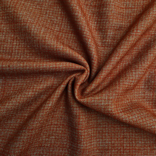 Vlněná látka s cihlovo-hnědo-béžovým vzorem