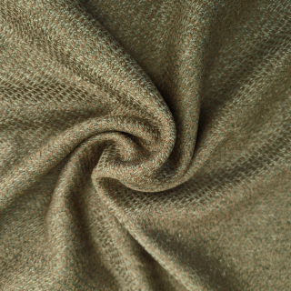 Vlněná látka tkaná do rybí kosti zeleno-hnědá