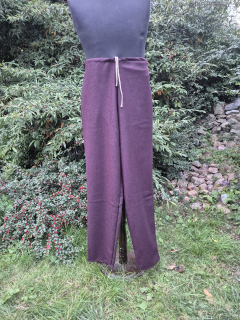 Kalhoty vlněné vínovo-černé vel.28