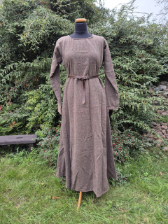 Šaty vlněné hnědo-šedé S, L