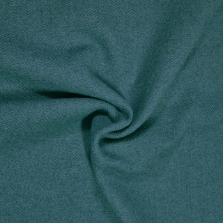 Vlněná látka diamantová vazba - tyrkysová/ petrolejová