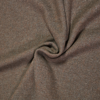 Vlněná látka diamantová vazba - světle hnědá/ šedá