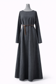 Šaty vlněné tmavě-šedá melanž L