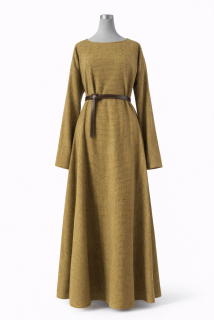 Šaty vlněné žluto-strakaté S