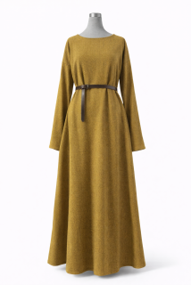 Šaty vlněné žluto-khaki S