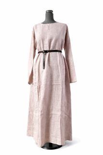 Šaty lněné růžové - diamant M