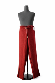 Kalhoty vlněné vínová rybí kost vel.22