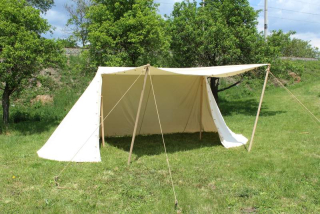 Dvouapsidový stan malý - výklopný, kombinace barev na míru (do 3 měsíců)