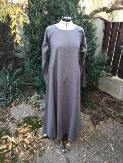 Šaty lněné tmavě šedé