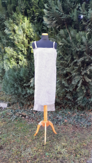 Zástěra vlněná přírodní/hnědá rybí kost