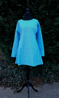 Tunika lněná světle modrá