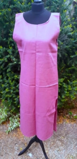 Šaty lněné bez rukávu starorůžové